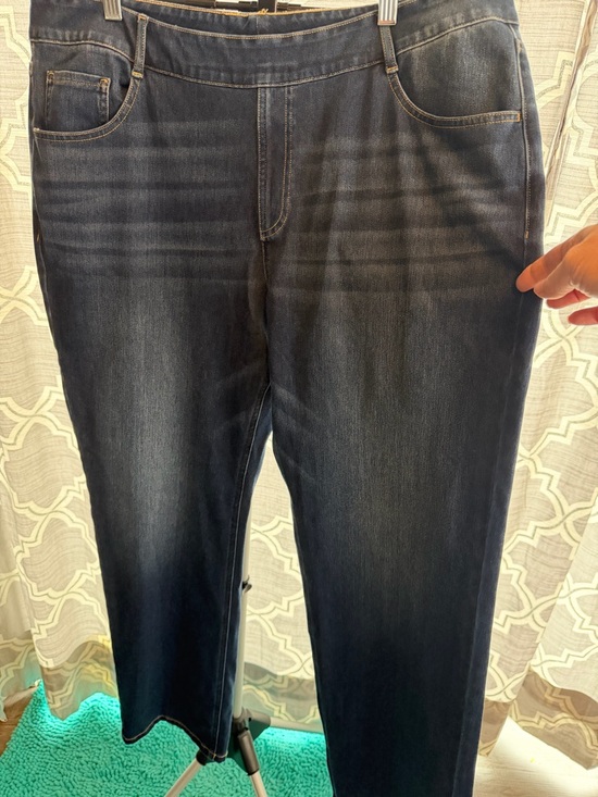 HALARA Pants - HALARA 1x Slim Straight Jeans in Dark Blue Wash nwot stretchy comfot denim